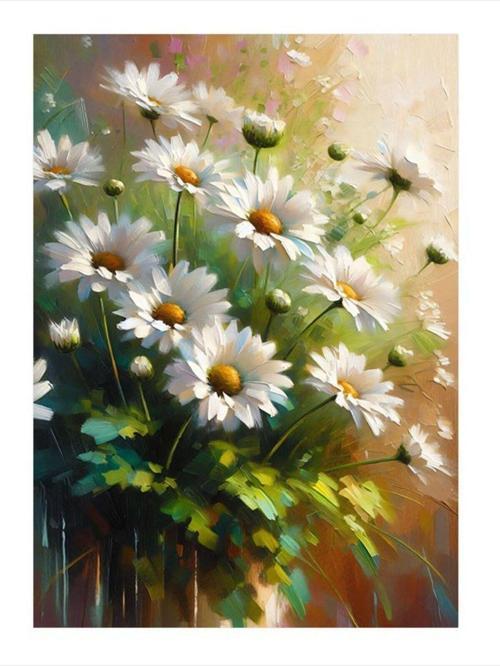 Papatyalar Hediyelik Mdf Tablo 35 cm x 50 cm