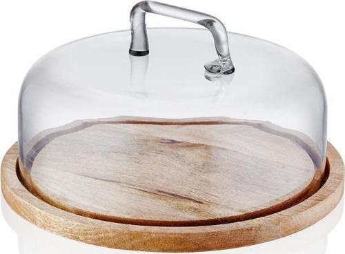 MADERA YUVARLAK KEK SAKLAMA FANUSU 18X30X30CM