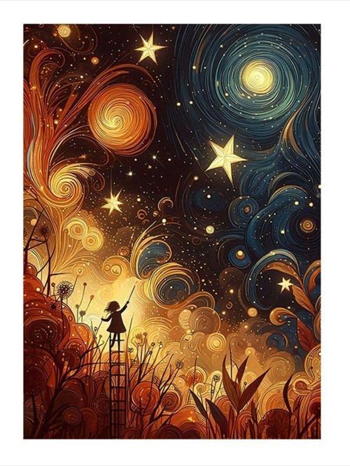 Gökyüzünü Seyreden Çocuk Mdf poster 25 cm x 35 cm