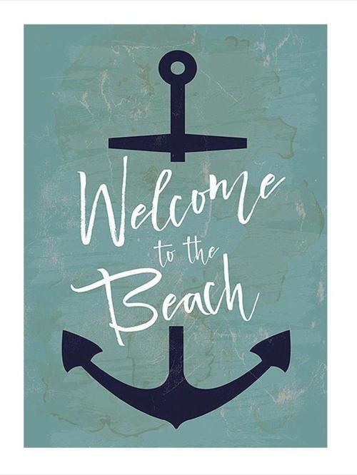 Sahile Hoşgeldiniz Art Mdf Tablo 35 cm x 50 cm