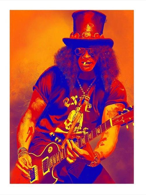 Slash Müzisyen Tasarım Mdf Tablo 50 cm x 70 cm