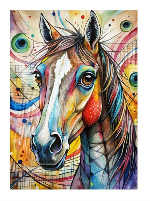 Desenler Ve At Model Mdf tablo 50 cm x 70 cm