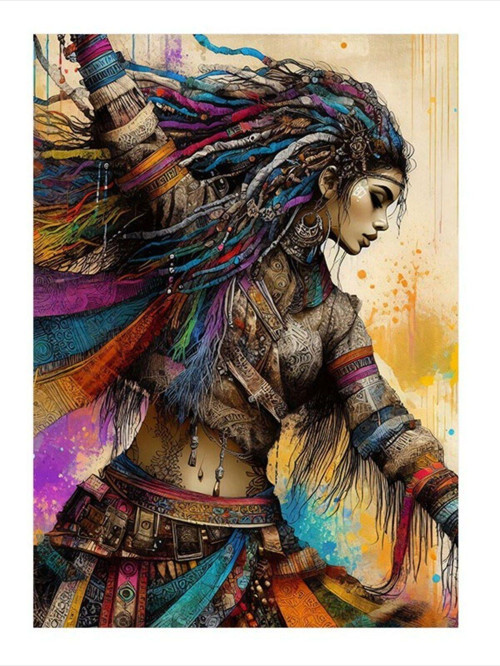 Yerli Kadın Hediyelik Mdf Tablo 35 cm x 50 cm