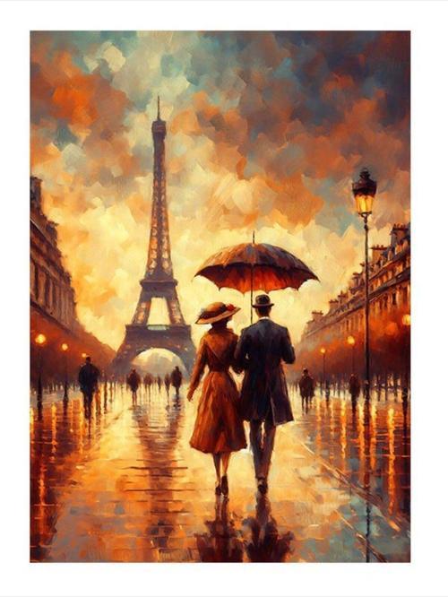 Paris'Te Aşk Modern Mdf Tablo 25 cm x 35 cm