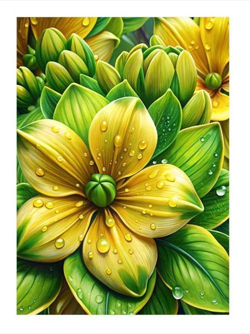 Sarı Çiçekler Tasarım Mdf Tablo 50 cm x 70 cm