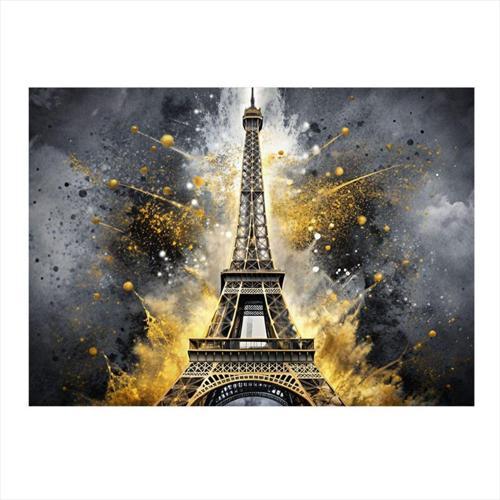 Eyfel Kulesi Soyut Tasarım Mdf Tablo 35 cm x 50 cm