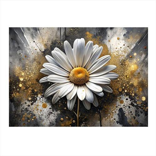 Beyaz Papatyalar Modern Mdf Tablo 35 cm x 50 cm