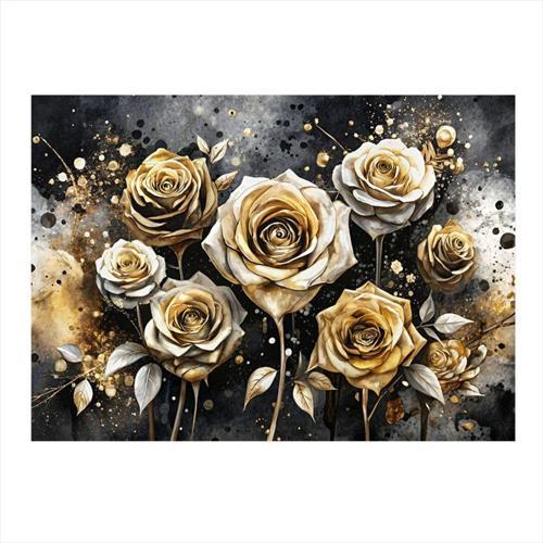 Altın Sarısı Çiçekler Mdf poster 50 cm x 70 cm