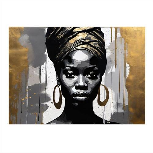 Afrikalı Kadın Tasarım Mdf Tablo 50 cm x 70 cm