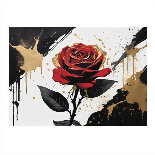 Kırmızı Gül Mdf poster 35 cm x 50 cm