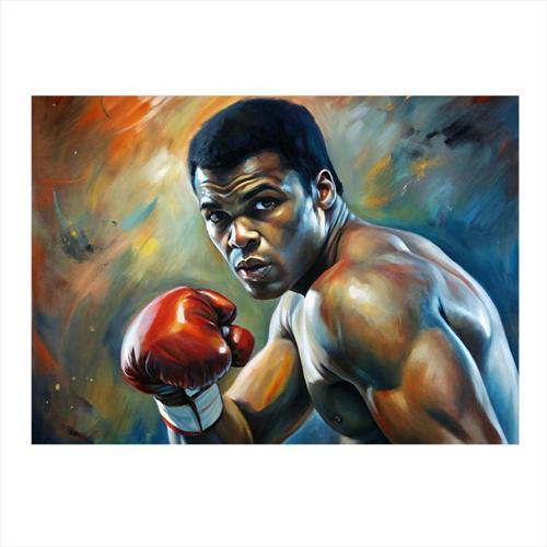Boksör Muhammed Ali Hediyelik Mdf Tablo 25 cm x 35 cm