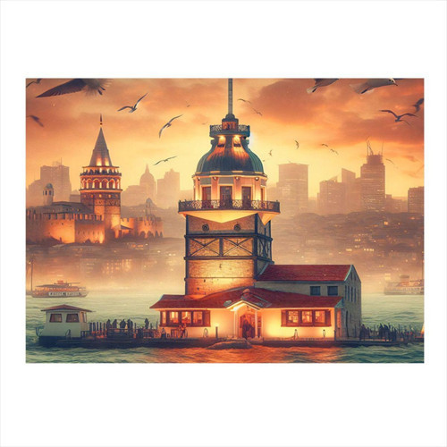 Kız Kulesi Mdf poster 35 cm x 50 cm