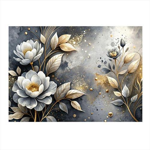 Beyaz Gül Modern Mdf Tablo 50 cm x 70 cm