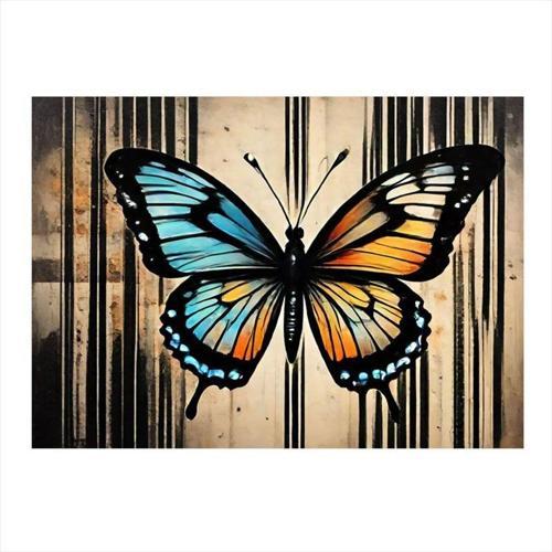 Kelebek Dekoratif Mdf Tablo 35 cm x 50 cm