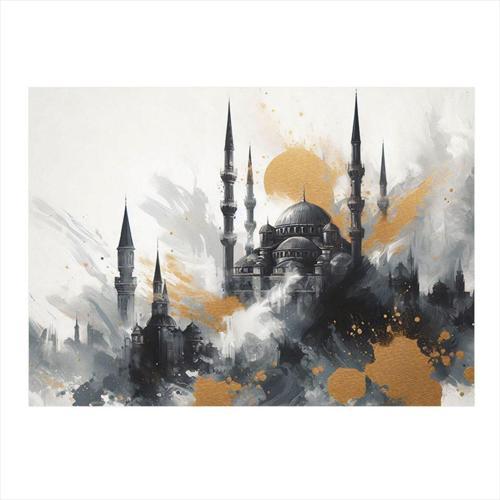 Tarihi Cami Model Mdf tablo 35 cm x 50 cm