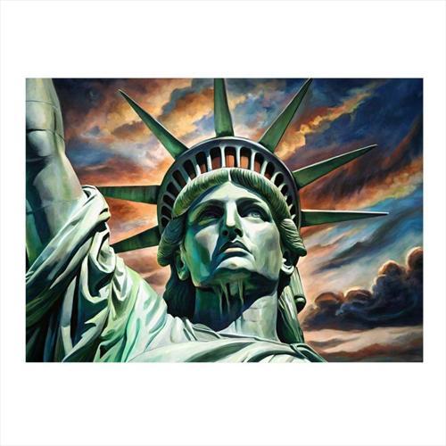 Amerika Özgürlük Anıtı Art Mdf Poster 50 cm x 70 cm