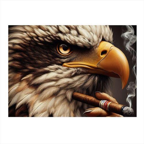 Puro İçen Kartal Dekoratif Mdf Tablo 35 cm x 50 cm