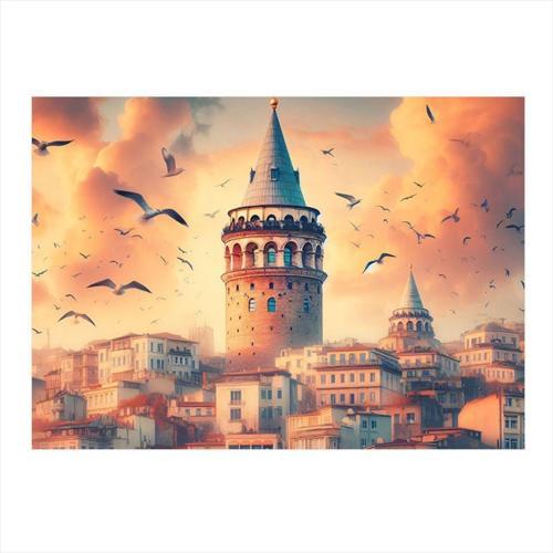Galata Kulesi Tasarım Mdf Tablo 50 cm x 70 cm