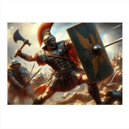 Roma Askerleri Desenli Mdf Tablo 50 cm x 70 cm