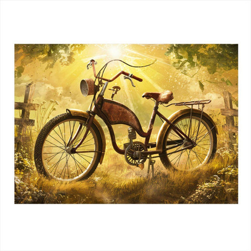 Retro Motorlu Bisiklet Mdf Tablo 35 cm x 50 cm