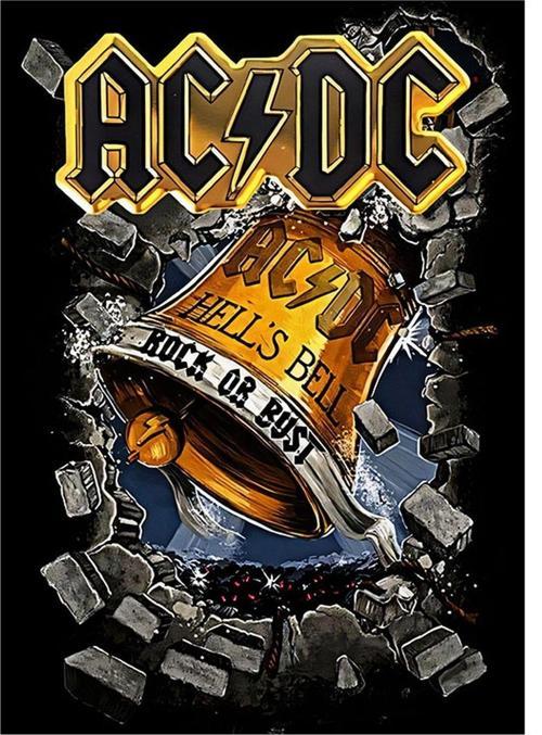 Ac Dc Müzik Grubu Modern Ahşap Tablo 50 cm x 70 cm
