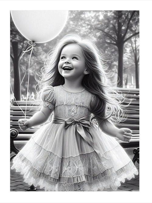 Balon Tutan Çocuk Hediyelik Ahşap Tablo 25 cm x 35 cm