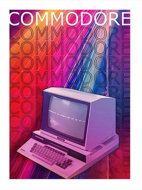 Commodore 64 Model Ahşap Tablo 25 cm x 35 cm