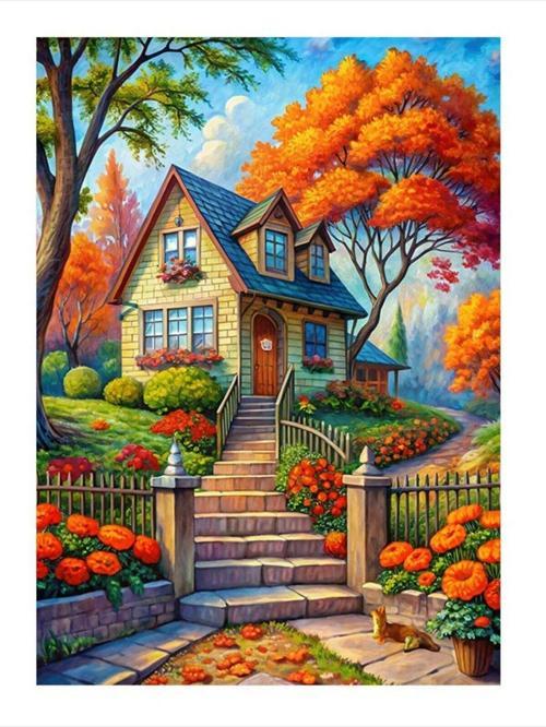 Ahşap Ev Dekoratif ahşap Tablo 25 cm x 35 cm