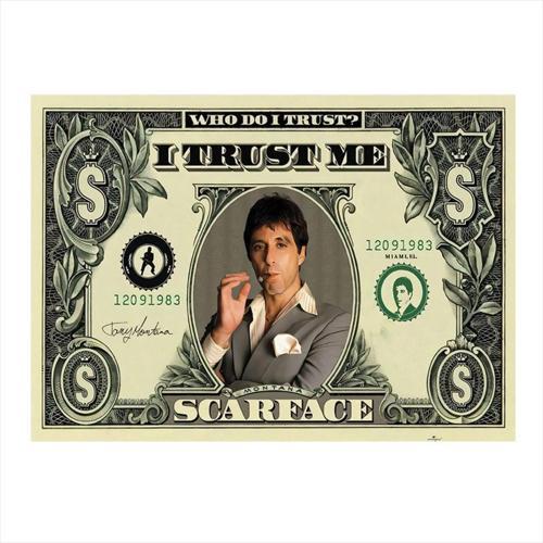 Al Pacino Scarface Hediyelik Ahşap Tablo 25 cm x 35 cm