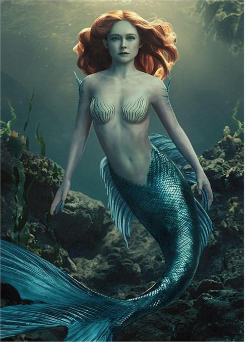 Deniz Kızı Dekoratif ahşap Tablo 25 cm x 35 cm