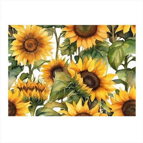 Ay Çiçekleri Hediyelik Ahşap Tablo 35 cm x 50 cm