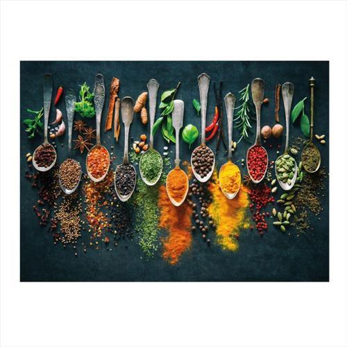 Baharatlar Mutfak Temalı Dekoratif ahşap Tablo 35 cm x 50 cm