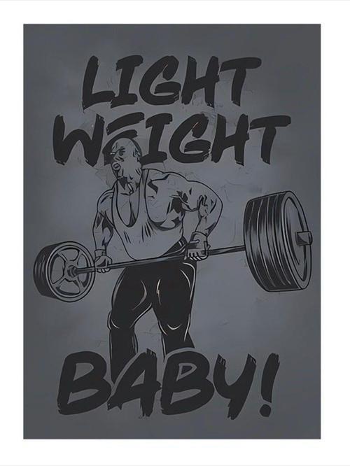 Gym Temalı Motivasyon Desenli Ahşap Tablo 25 cm x 35 cm