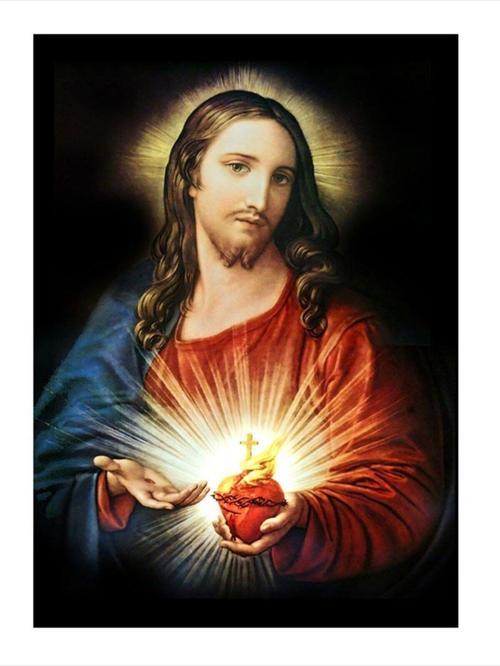 Hz İsa Jesus Christ Desenli Ahşap Tablo 50 cm x 70 cm