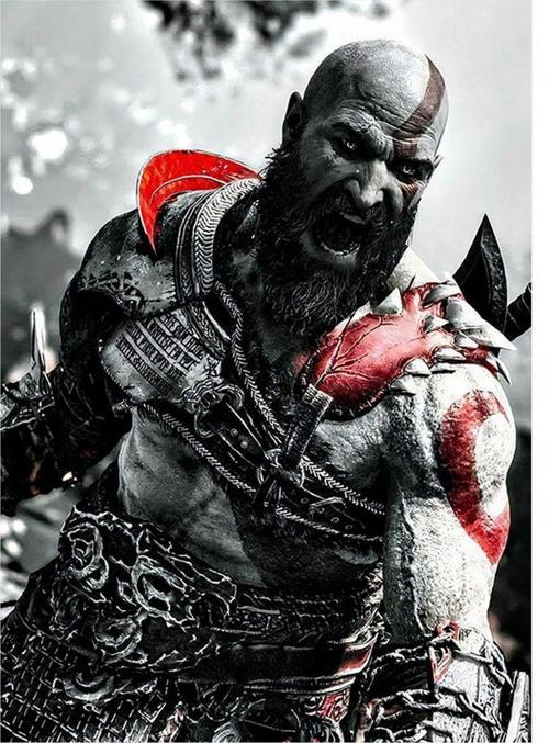 God Of War Oyun Hediyelik Ahşap Tablo 25 cm x 35 cm