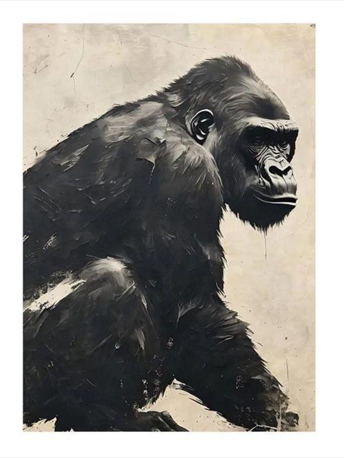 Goril Hediyelik Ahşap Tablo 25 cm x 35 cm