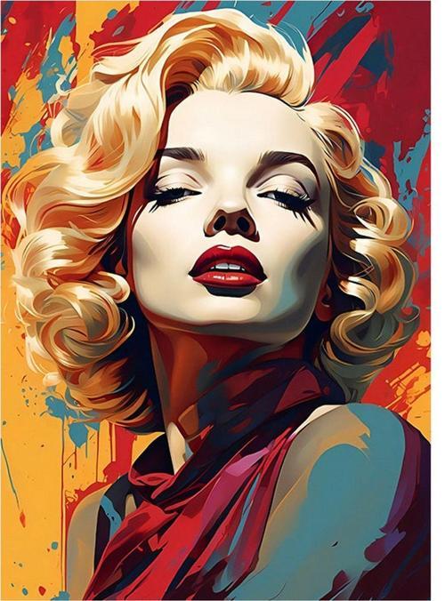 Marilyn Monroe Tasarım Ahşap Tablo 25 cm x 35 cm