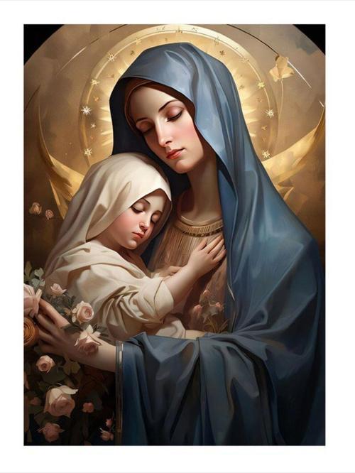 Meryem Ana Ve Hz İsa Hediyelik Ahşap Tablo 25 cm x 35 cm