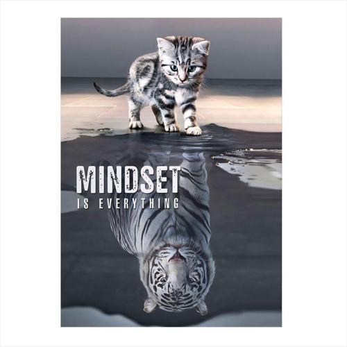 Mindset İs Everything Model Ahşap Tablo 35 cm x 50 cm