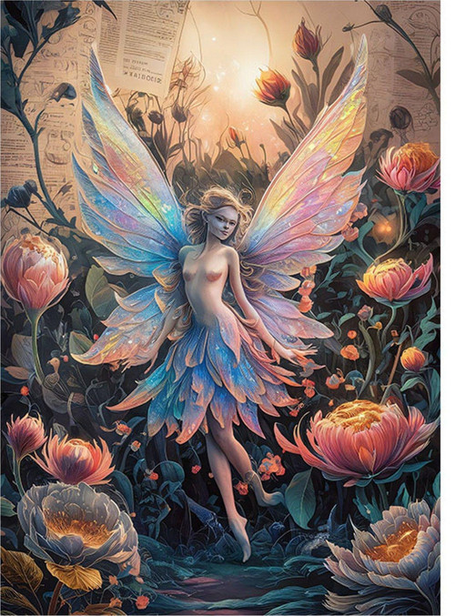 Peri Kızı Hediyelik Ahşap Tablo 50 cm x 70 cm