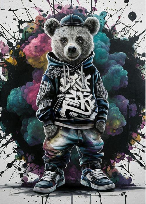 Rapçi Panda Model Ahşap Tablo 25 cm x 35 cm