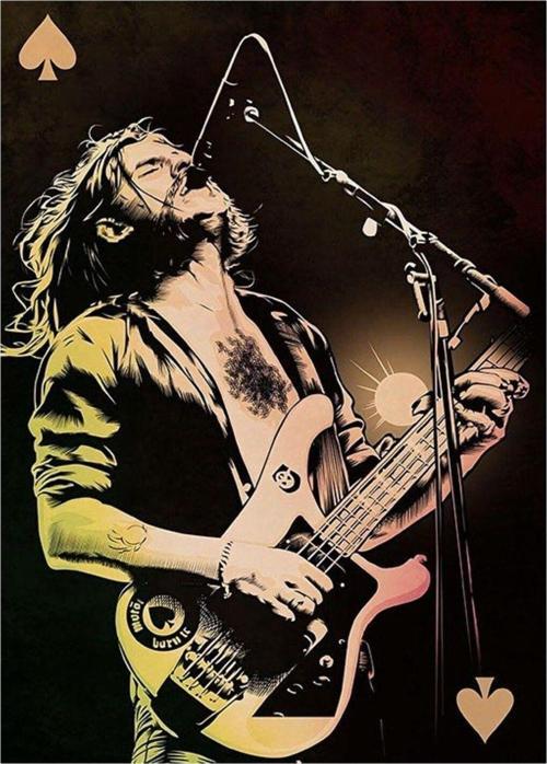 Lemmy Kilmister Tasarım Ahşap Tablo 25 cm x 35 cm