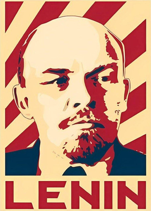Lenin Modern Ahşap Tablo 35 cm x 50 cm