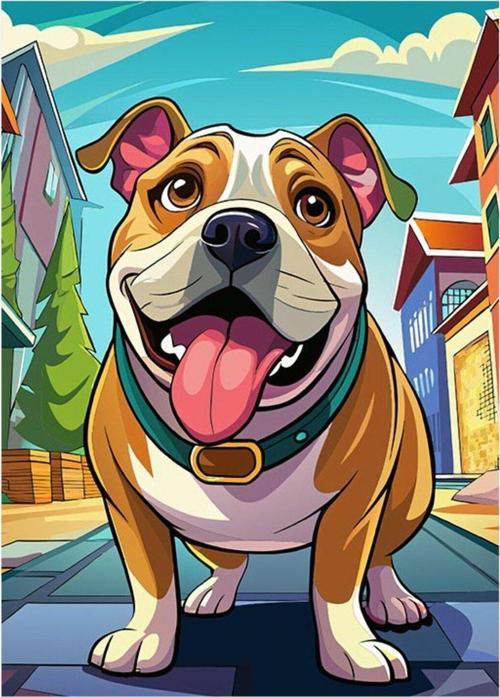 Sevimli Köpek Modern Ahşap Tablo 35 cm x 50 cm
