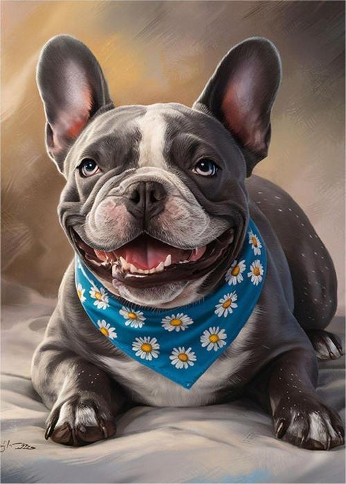Sevimli Pug Cinsi Köpek Modern Ahşap Tablo 35 cm x 50 cm