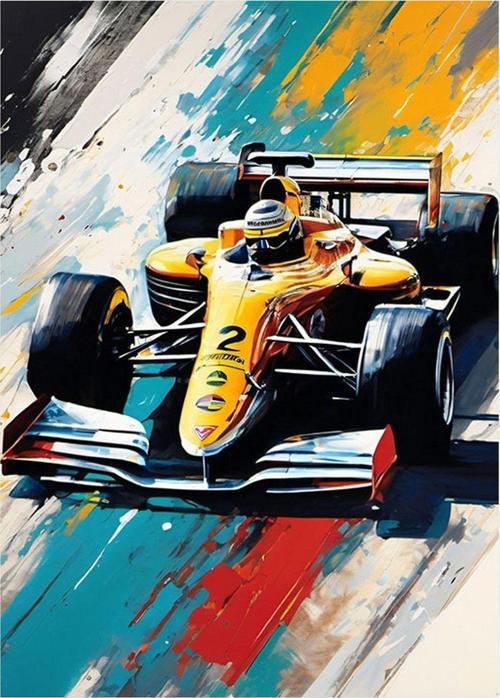 Retro Formula 1 Dekoratif ahşap Tablo 50 cm x 70 cm