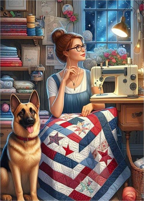 Terzi Ve Sevimli Köpeği Dekoratif ahşap Tablo 25 cm x 35 cm