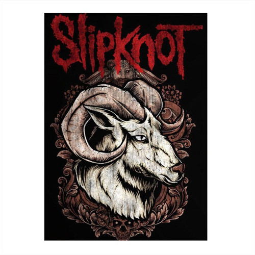 Slipknot Desenli Ahşap Tablo 50 cm x 70 cm