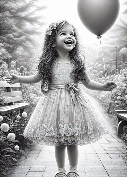 Uçan Balonlu Çocuk Tasarım Ahşap Tablo 25 cm x 35 cm