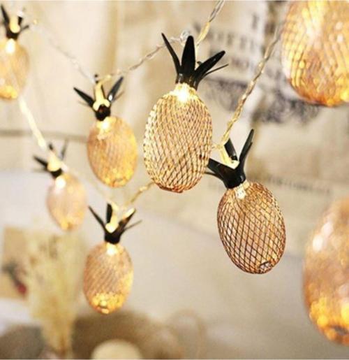 Dekoratif Ananas Ampullü 2 Metre 10 Led Ananaslı Lamba Aydınlatma